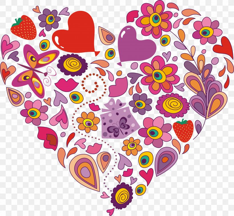 Heart Royalty-free Clip Art, PNG, 3795x3513px, Watercolor, Cartoon, Flower, Frame, Heart Download Free
