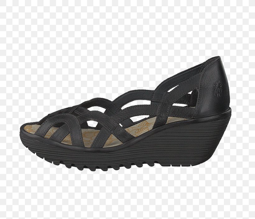 Shoe Footway Group Fly London Women's Yadi Leather Wedge Sandal Brandosab AB, PNG, 705x705px, Shoe, Aretozapata, Assortment Strategies, Black, Delivery Download Free