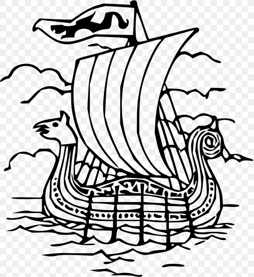 Viking Ships Clip Art, PNG, 1331x1451px, Viking Ships, Artwork, Beak, Bird, Black And White Download Free