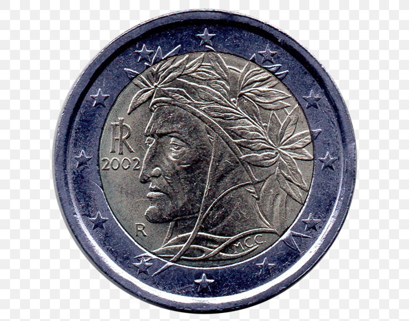 2 Euro Coin 2 Euro Commemorative Coins Italian Euro Coins 1 Euro Coin, PNG, 642x644px, 1 Euro Coin, 2 Euro Coin, 2 Euro Commemorative Coins, Coin, Banknote Download Free