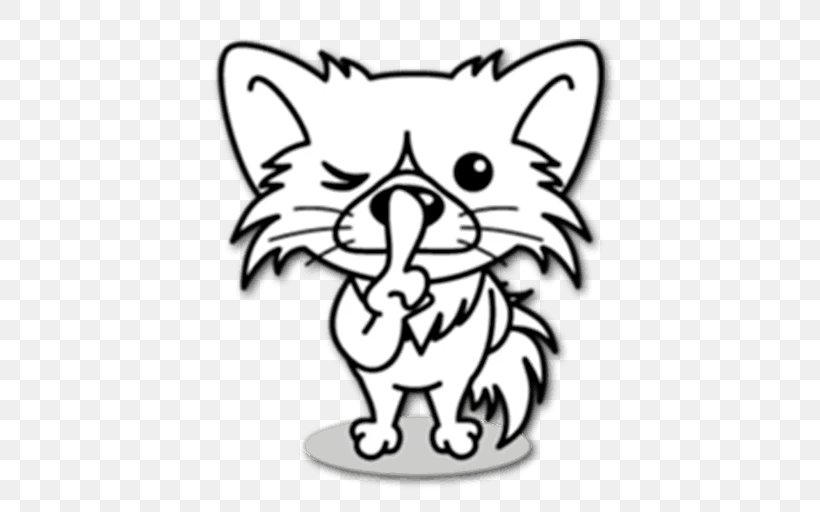 Whiskers Dog Cat /m/02csf Clip Art, PNG, 512x512px, Whiskers, Artwork, Black, Black And White, Carnivoran Download Free