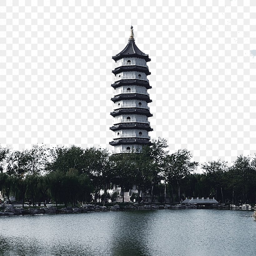 Leifeng Pagoda West Lake Black And White, PNG, 1181x1181px, Leifeng Pagoda, Black And White, Building, Designer, Gratis Download Free