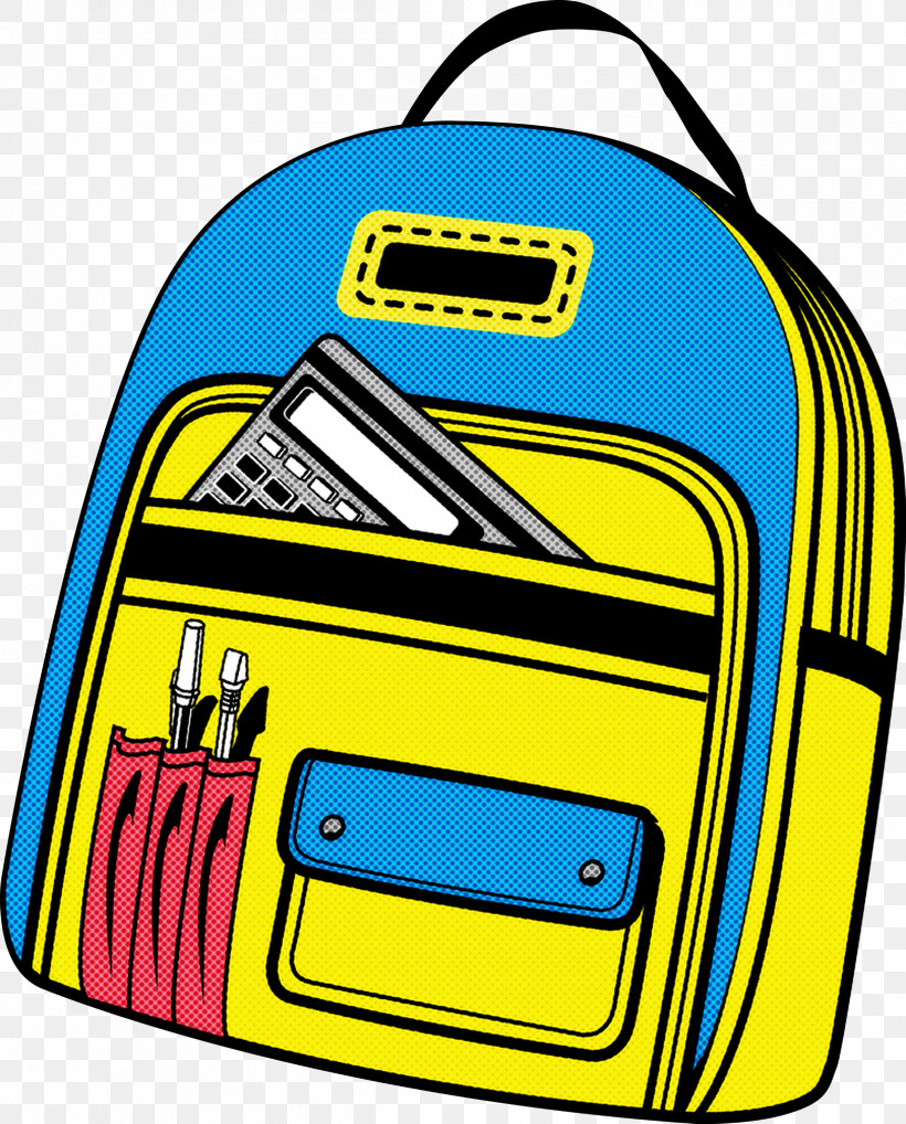 Schoolbag School Supplies, PNG, 2415x3000px, Schoolbag, School Supplies, Yellow Download Free
