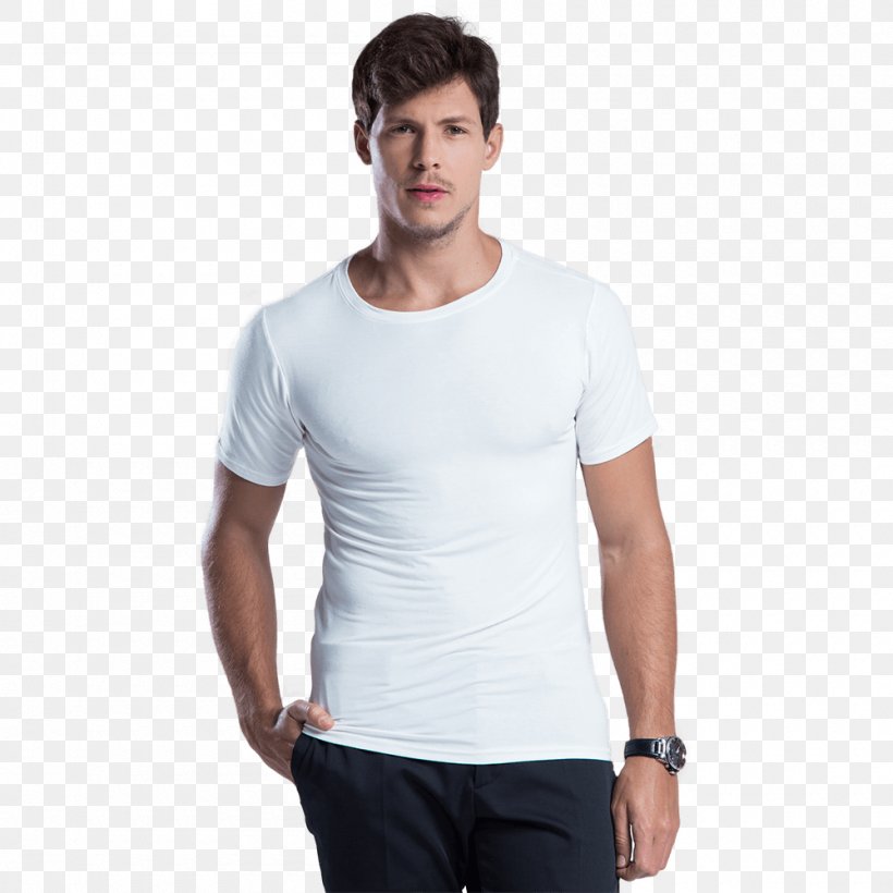 T-shirt Sleeve Gildan Activewear White Undershirt, PNG, 1000x1000px, Tshirt, Clothing, Collar, Cotton, Gildan Activewear Download Free