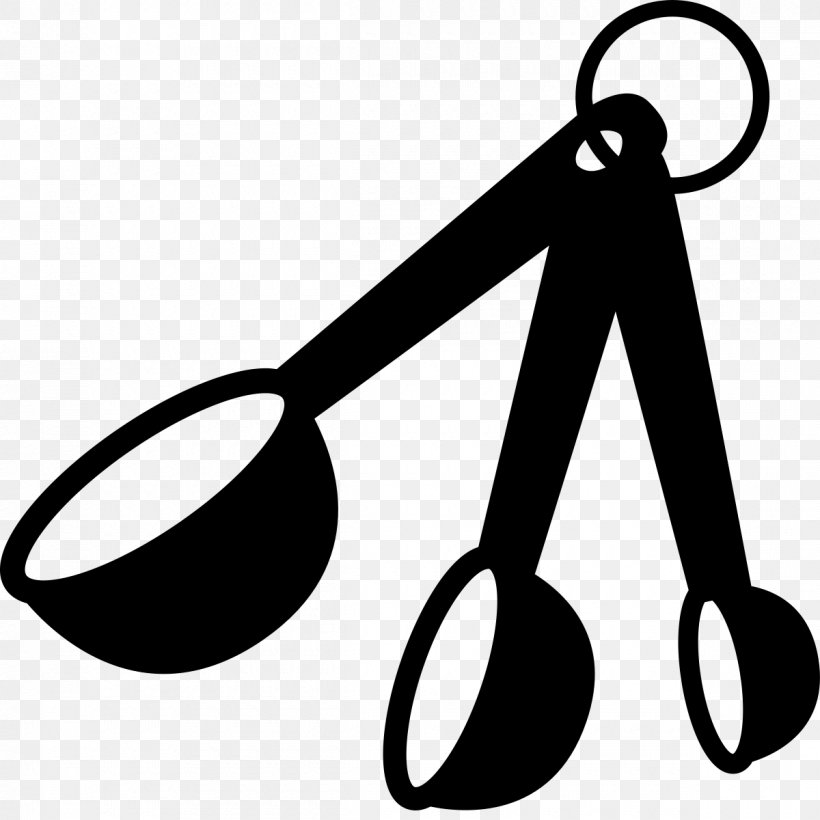 Measuring Spoon Measuring Cup Teaspoon Clip Art, PNG, 1200x1200px, Measuring Spoon, Black And White, Cup, Cutlery, Fashion Accessory Download Free