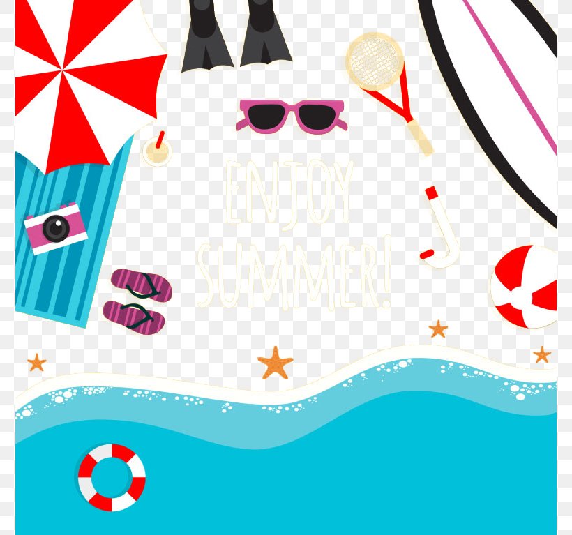 Summer Illustration, PNG, 776x767px, Summer, Area, Art, Beach, Illustrator Download Free