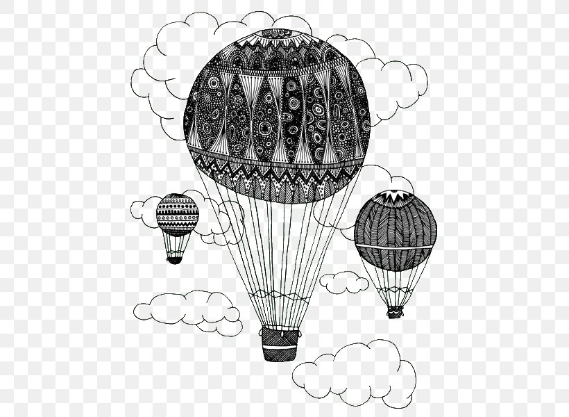 Hot Air Balloon Night Of Warm Hearts Gala <br> Warming Homes For Our Futures Drawing Image, PNG, 479x600px, Hot Air Balloon, Balloon, Black And White, Cartoon, Drawing Download Free