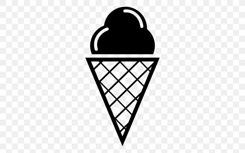 Ice Cream Cones Waffle, PNG, 512x512px, Ice Cream Cones, Area, Black And White, Chocolate, Cream Download Free