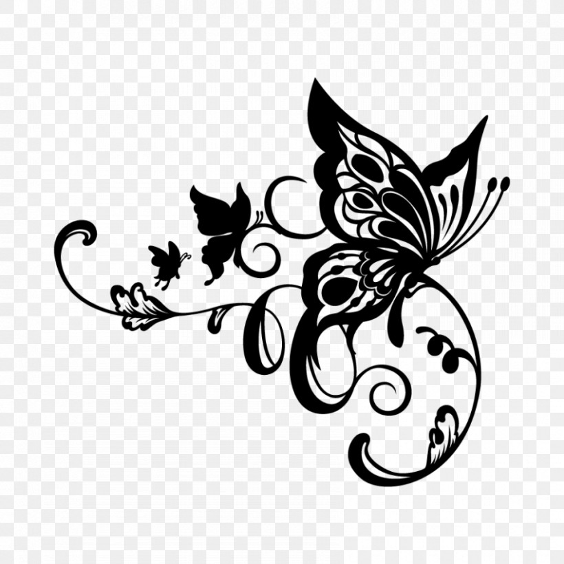 Black-and-white Stencil Leaf Visual Arts Ornament, PNG, 850x850px, Blackandwhite, Flower, Leaf, Ornament, Plant Download Free