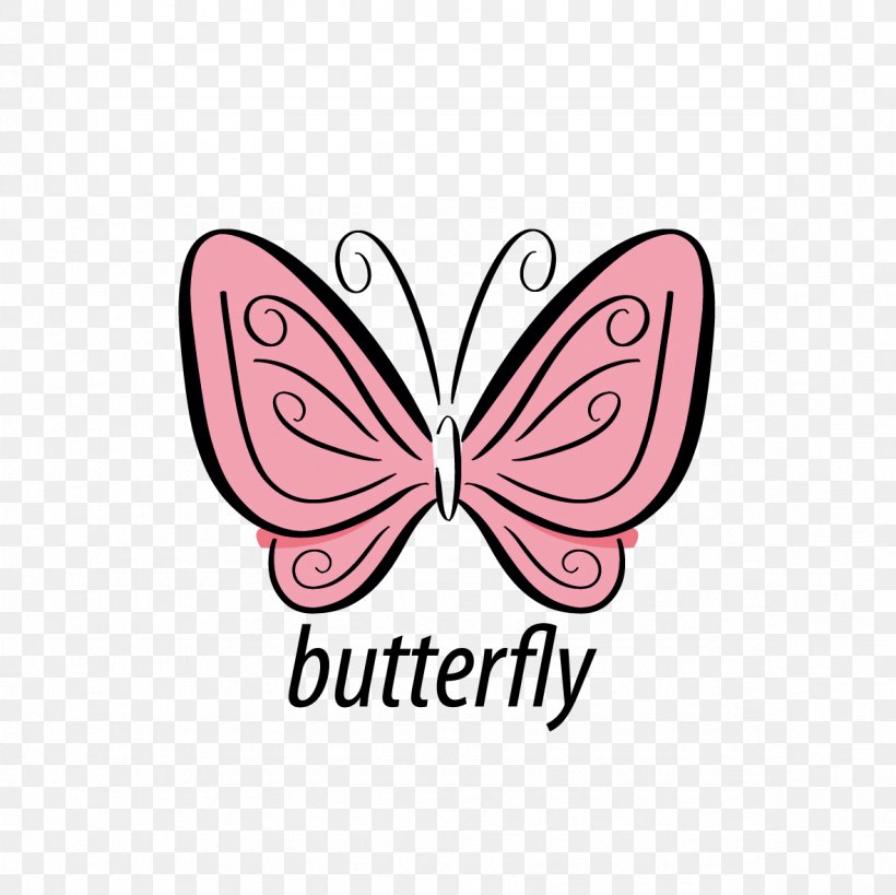Butterfly Logo Drawing, PNG, 1181x1181px, Butterfly, Area, Artwork, Brush Footed Butterfly, Drawing Download Free