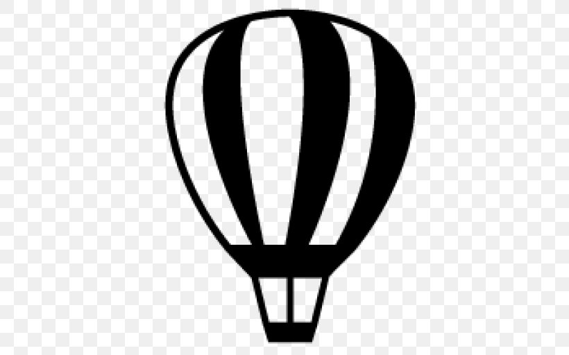 Hot Air Balloon Clip Art, PNG, 512x512px, Hot Air Balloon, Atmosphere Of Earth, Balloon, Black, Black And White Download Free