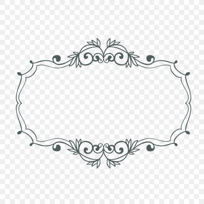 Picture Frames, PNG, 850x850px, Picture Frames, Area, Black And White, Body Jewelry, Drawing Download Free