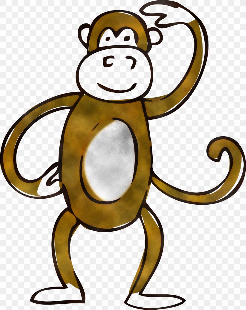 Cartoon Pleased Line Art Old World Monkey, PNG, 1751x2207px, Cartoon, Line Art, Old World Monkey, Pleased Download Free