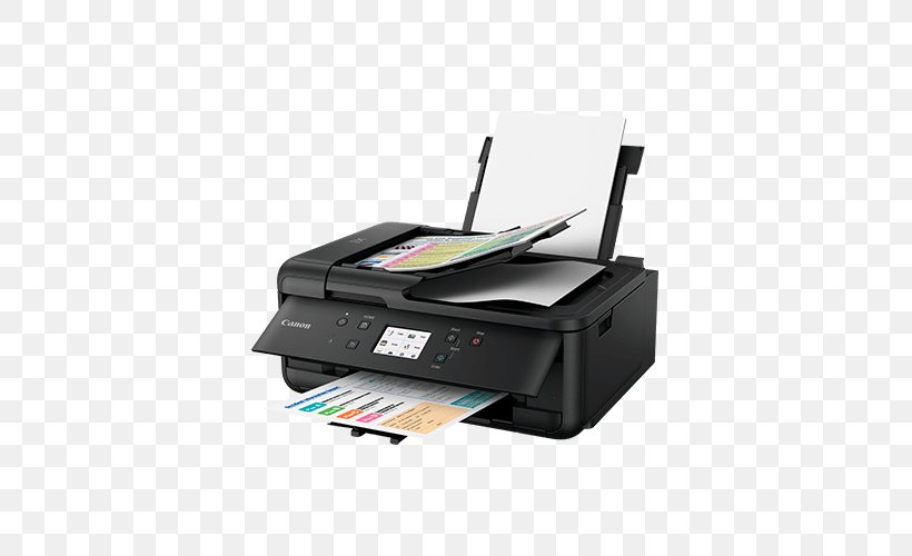 Multi-function Printer Inkjet Printing Image Scanner Canon, PNG, 800x500px, Multifunction Printer, Automatic Document Feeder, Canon, Duplex Printing, Electronic Device Download Free