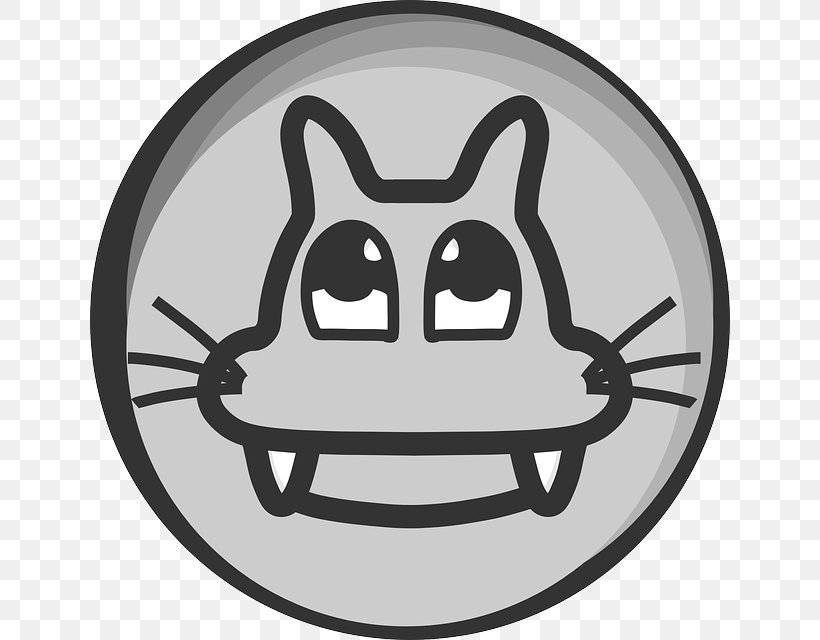 Cat Clip Art, PNG, 640x640px, Cat, Black And White, Cartoon, Fictional Character, Icon Design Download Free