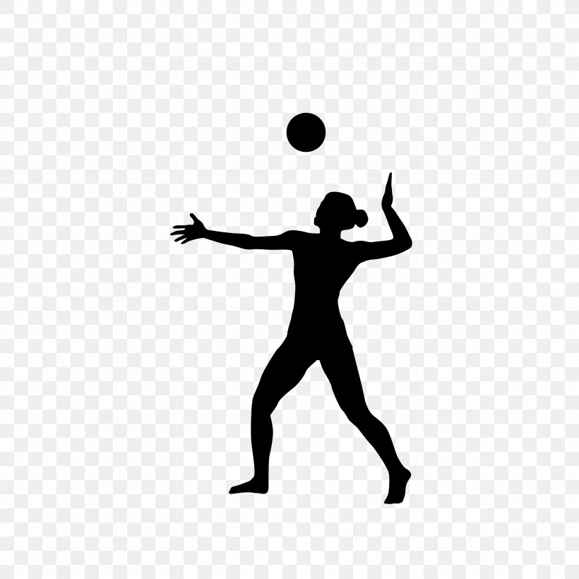 Volleyball Silhouette Sport, PNG, 3333x3333px, Volleyball, Ball Game, Black And White, Dots Per Inch, Hand Download Free