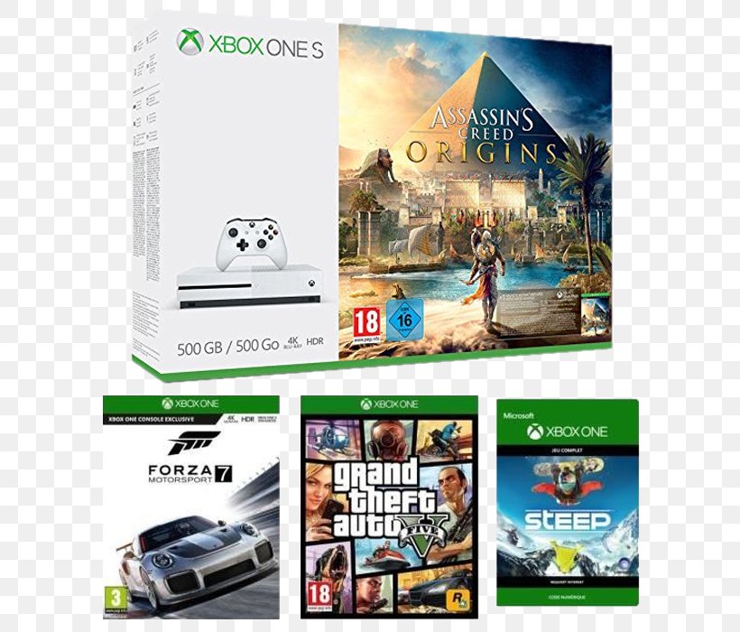 Assassin's Creed: Origins Xbox One S Tom Clancy’s Rainbow Six, PNG, 700x700px, Xbox One S, Advertising, Brand, Display Advertising, Downloadable Content Download Free