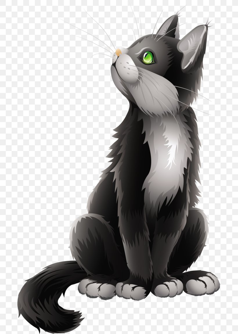 Black Cat Kitten Clip Art, PNG, 700x1150px, Cat, Animation, Black And White, Black Cat, Carnivoran Download Free
