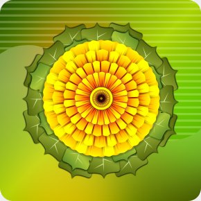 Sunflower Leaf - Roulette Clip Art PNG