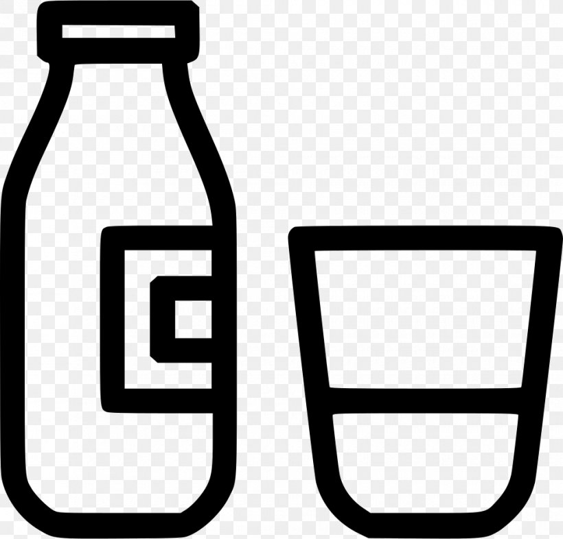 Glass Milk Bottle Clip Art Glass Bottle, PNG, 980x940px, Milk, Area, Black And White, Bottle, Brand Download Free