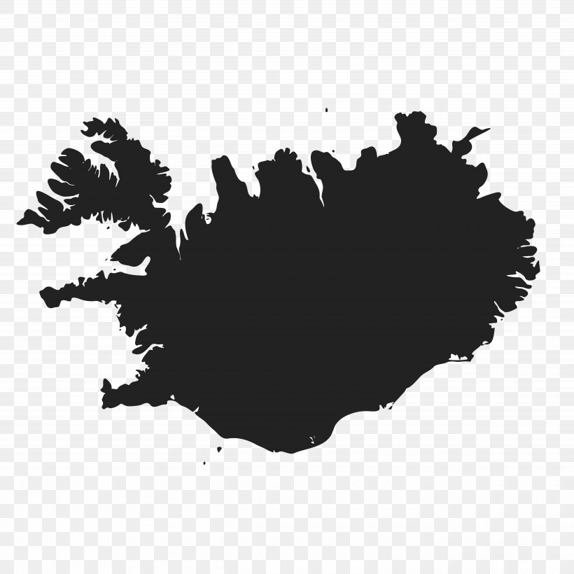 Iceland Map Royalty-free, PNG, 5000x5000px, Iceland, Black, Black And White, Blank Map, Border Download Free