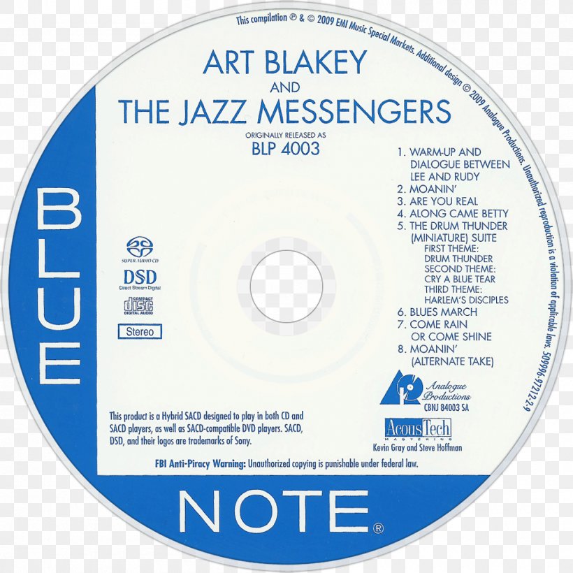 Compact Disc Blue Note Records Phonograph Record Jazz LP Record, PNG, 1000x1000px, Compact Disc, Art Blakey, Blue Note, Blue Note Records, Brand Download Free