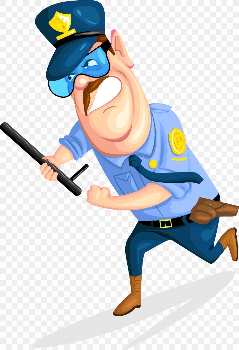 Cartoon Security Guard Police Officer, PNG, 2813x4122px, Cartoon, Arm, Art, Baseball Equipment, Baton Download Free