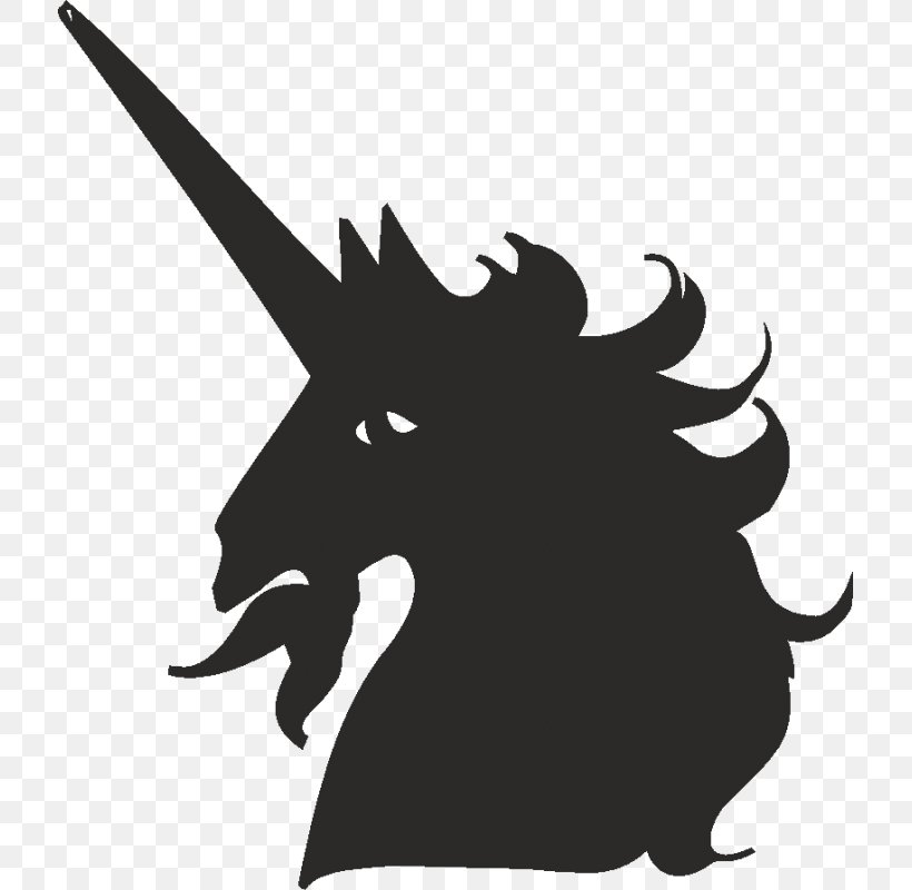 Unicorn Sticker Wall Decal Clip Art, PNG, 800x800px, Unicorn, Black And White, Cattle Like Mammal, Decal, Fictional Character Download Free
