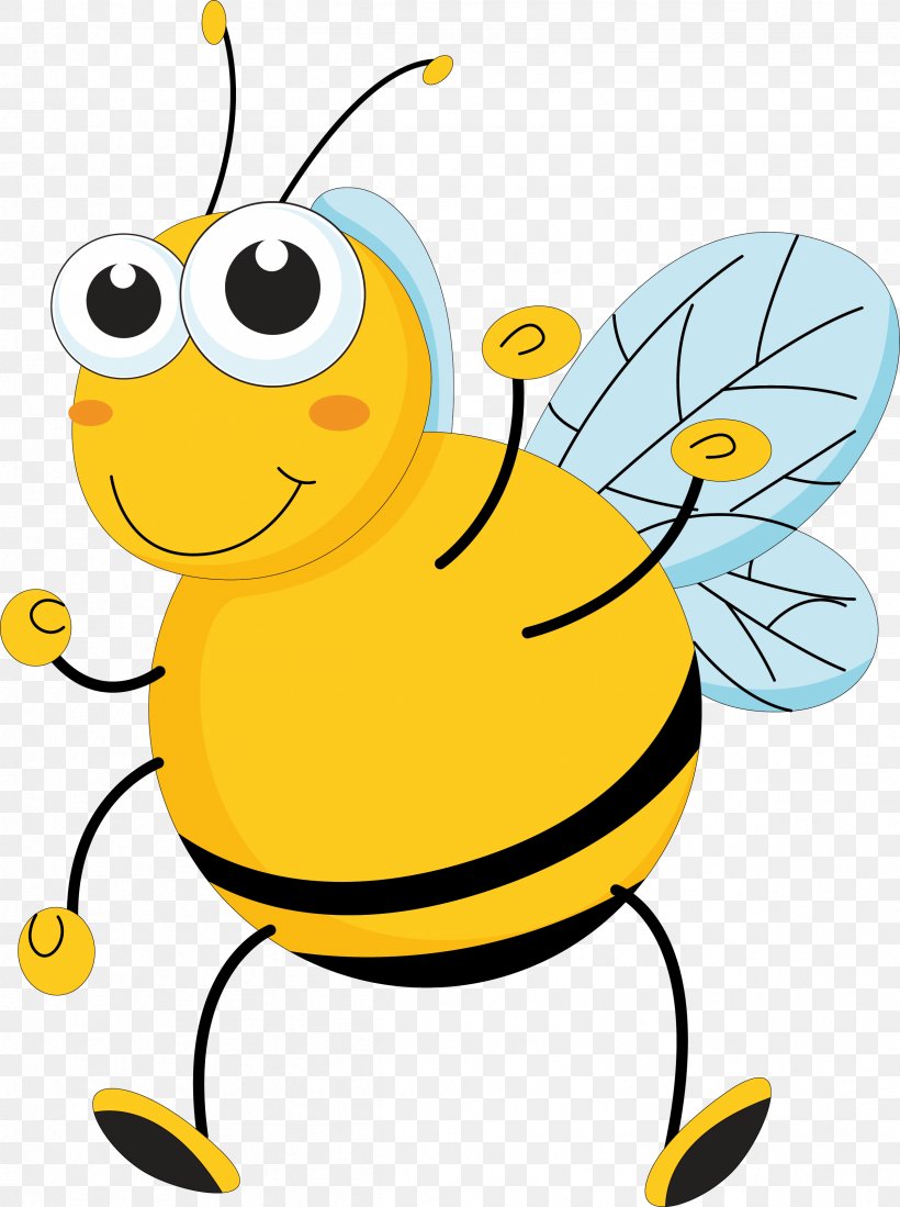 Vector Graphics Bee Illustration Cartoon Image, PNG, 2403x3222px, Bee, Art, Artwork, Beak, Black And White Download Free