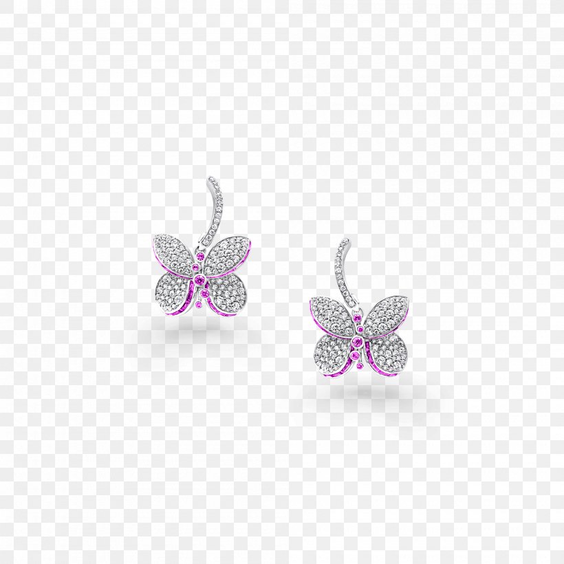 Earring Jewellery Graff Diamonds Sapphire, PNG, 2000x2000px, Earring, Body Jewellery, Body Jewelry, Butterfly, Clothing Accessories Download Free