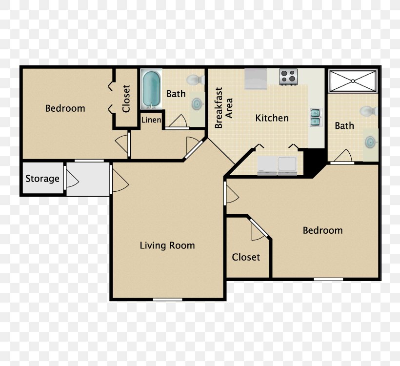 Floor Plan Bedroom House Bathroom, PNG, 750x750px, Floor Plan, Apartment, Area, Bathroom, Bathtub Download Free