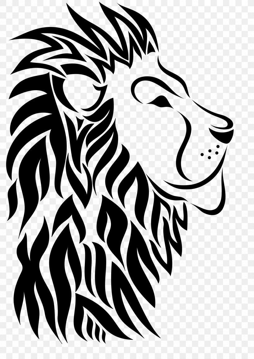 Lionhead Rabbit Tattoo Clip Art, PNG, 1697x2400px, Lionhead Rabbit, Art, Big Cats, Black, Black And White Download Free