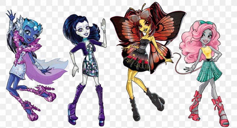 Monster High Doll Barbie Ever After High Bratz, PNG, 1356x735px, Watercolor, Cartoon, Flower, Frame, Heart Download Free