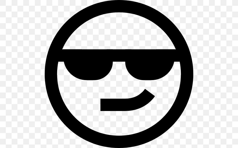 Emoticon Smiley Facial Expression Black And White, PNG, 512x512px, Emoticon, Area, Black And White, Eyewear, Facial Expression Download Free