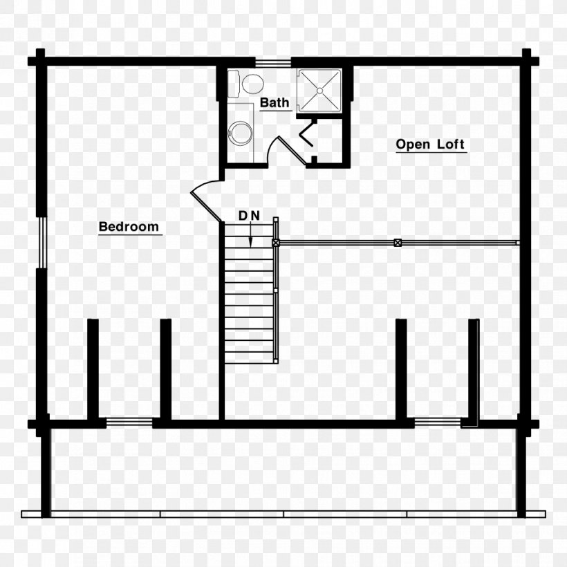 House Plan Floor Plan Log Cabin, PNG, 981x981px, House Plan, Area, Bedroom, Black And White, Building Download Free