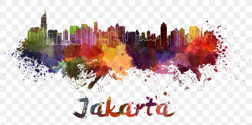 Jakarta Royalty-free, PNG, 1480x738px, Jakarta, Canvas, Canvas Print, Royaltyfree, Skyline Download Free