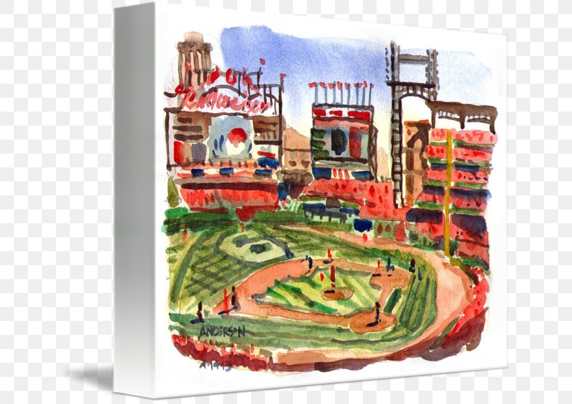 Busch Stadium St. Louis Cardinals Painting Art, PNG, 650x579px, Busch Stadium, Abstract Art, Art, Baseball, Baseball Park Download Free