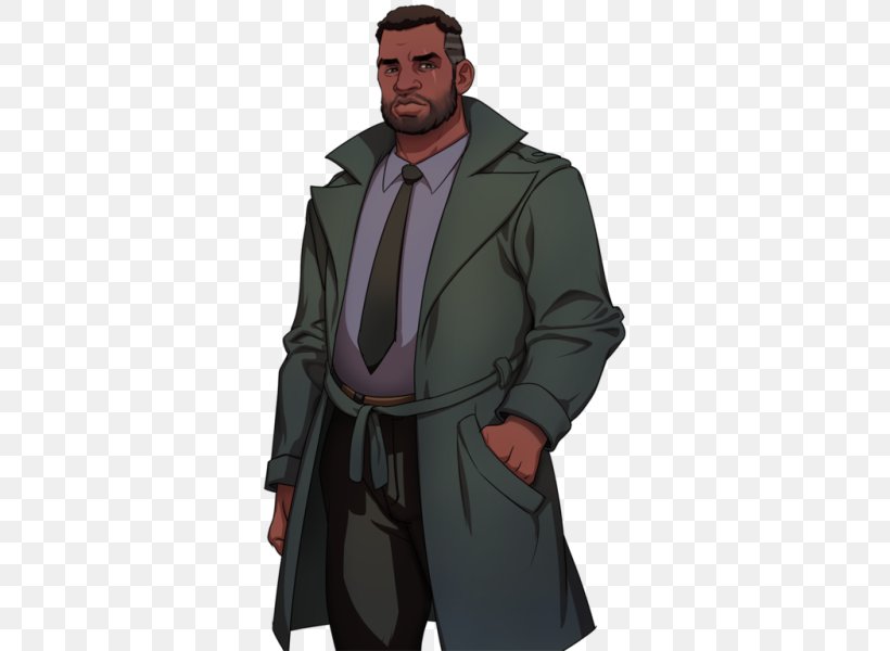 Dream Daddy: A Dad Dating Simulator Father Detective Graves Spouse, PNG, 500x600px, Dream Daddy A Dad Dating Simulator, Character, Coat, Costume, Cult Download Free