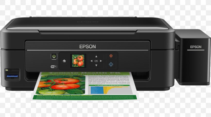 Multi-function Printer Epson Hewlett-Packard Inkjet Printing, PNG, 900x500px, Printer, Color Printing, Dots Per Inch, Electronic Device, Epson Download Free