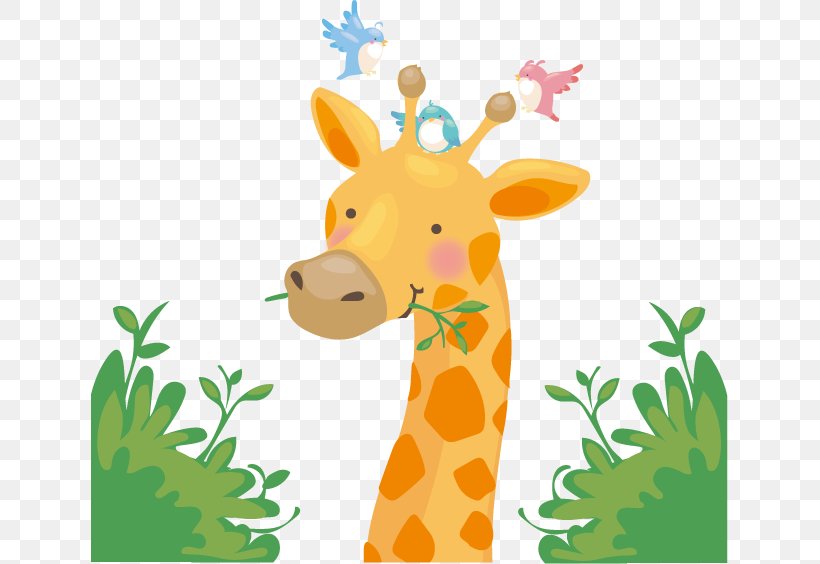 Giraffe Clip Art, PNG, 637x564px, Giraffe, Cartoon, Deer, Fauna, Flower Download Free