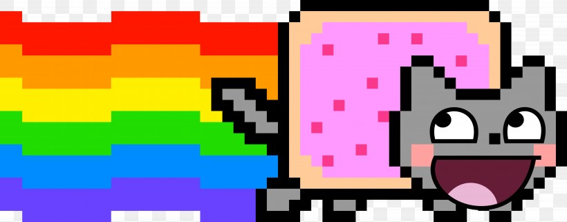 Nyan Cat Clip Art Desktop Wallpaper, PNG, 6120x2400px, Watercolor, Cartoon, Flower, Frame, Heart Download Free
