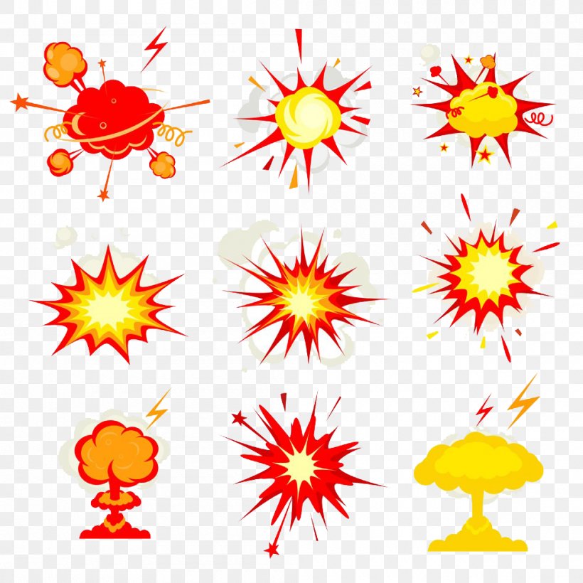 Explosion Royalty-free Clip Art, PNG, 1000x1000px, Explosion, Bomb, Comic Book, Dynamite, Flora Download Free