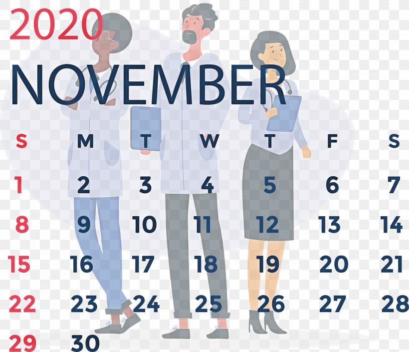 November 2020 Calendar November 2020 Printable Calendar, PNG, 3000x2581px, November 2020 Calendar, Area, Calendar System, Line, November Download Free
