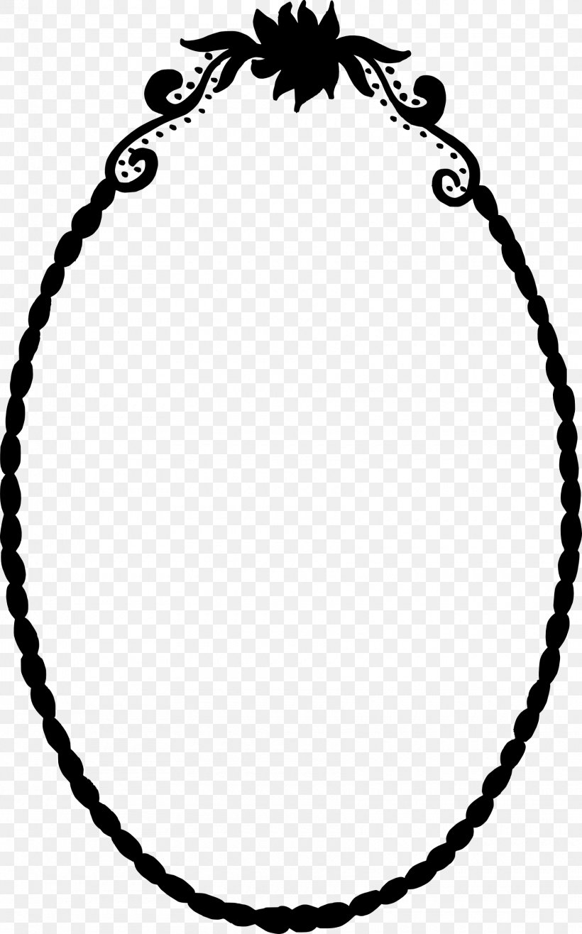 Picture Frames Oval Clip Art, PNG, 1720x2762px, Picture Frames, Black, Black And White, Body Jewelry, Chain Download Free