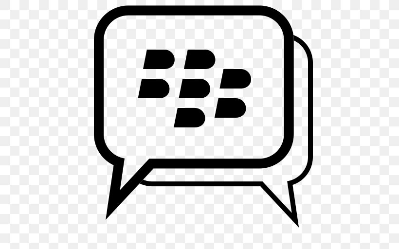 BlackBerry Messenger, PNG, 512x512px, Blackberry Messenger, Android, Area, Black, Black And White Download Free