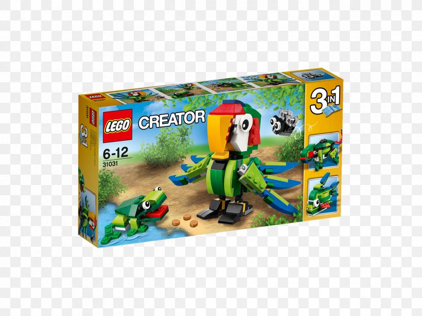 Parrot LEGO 31031 Creator Rainforest Animals Lego Creator Les Animaux De La Forêt Tropicale, PNG, 2400x1800px, Parrot, Animal, Dinosaur, Lego, Lego Creator Download Free