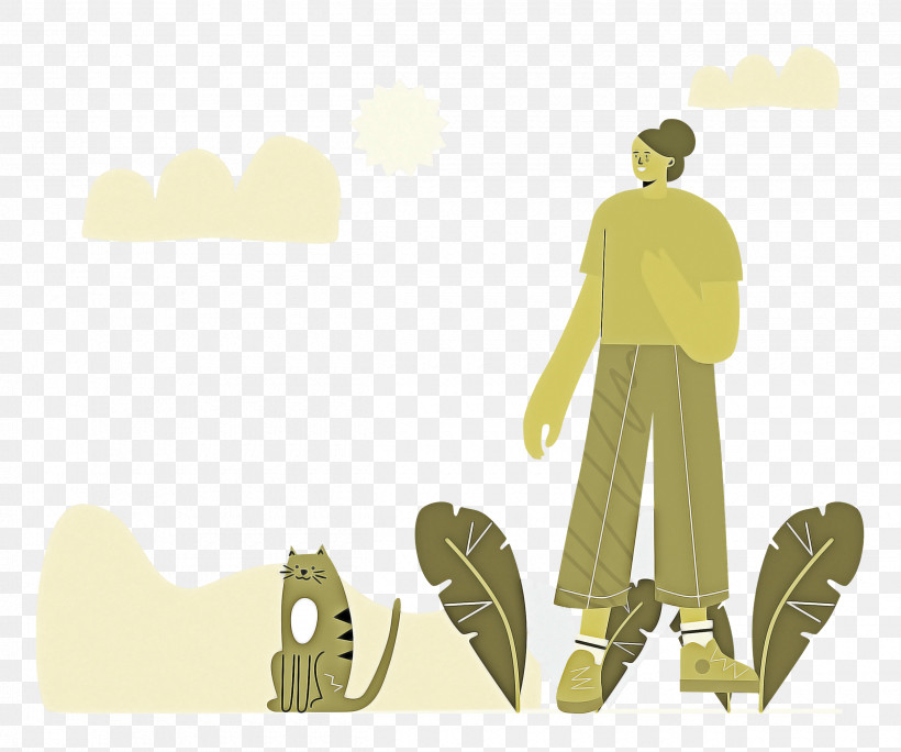 Walking The Cat Walking Pet, PNG, 2500x2086px, Walking Pet, Behavior, Cartoon, Human, Line Download Free