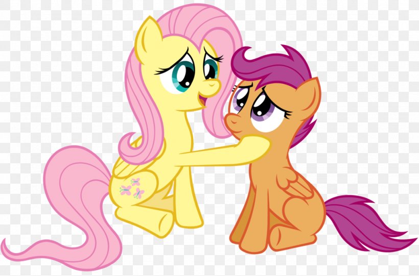 Pony Fluttershy Scootaloo Pinkie Pie Sweetie Belle, PNG, 1024x676px, Watercolor, Cartoon, Flower, Frame, Heart Download Free