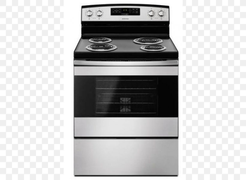 Electric Stove Cooking Ranges Home Appliance Self-cleaning Oven, PNG, 600x600px, Electric Stove, Amana Corporation, Black And White, Convection Oven, Cooking Ranges Download Free