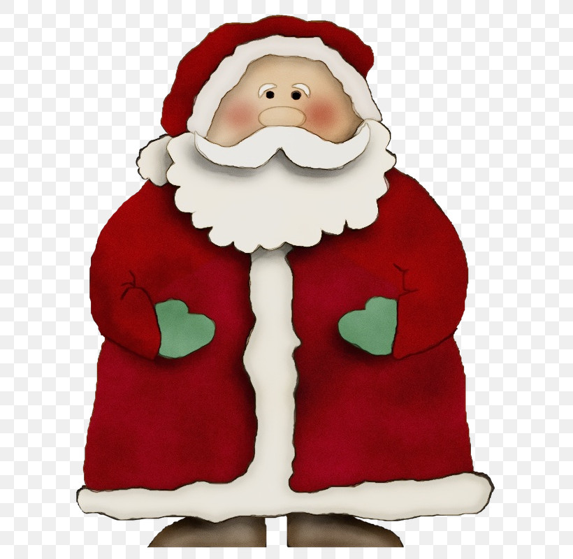 Santa Claus, PNG, 624x800px, Watercolor, Cartoon, Christmas, Christmas Ornament, Facial Hair Download Free